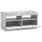 Preview: LED-TV-Schrank Betongrau Holzwerkstoff