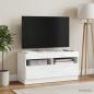 Preview: LED-TV-Schrank Hochglanz Weiß Holzwerkstoff