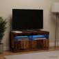 Preview: ARDEBO.de - LED-TV-Schrank Altholz Holzwerkstoff