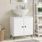 Preview: ARDEBO.de - Waschbeckenschrank BREDA Hochglanz Weiß 59,5 x 31,5 x 59 cm