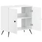 Preview: Waschbeckenschrank BREDA Hochglanz Weiß 59,5 x 31,5 x 59 cm