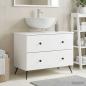 Preview: ARDEBO.de - Waschbeckenschrank BREDA Hochglanz Weiß 82 x 41 x 59 cm