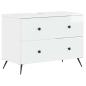 Preview: Waschbeckenschrank BREDA Hochglanz Weiß 82 x 41 x 59 cm