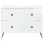 Preview: Waschbeckenschrank BREDA Hochglanz Weiß 82 x 41 x 59 cm