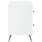 Preview: Waschbeckenschrank BREDA Hochglanz Weiß 82 x 41 x 59 cm