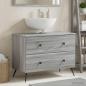 Preview: ARDEBO.de - Waschbeckenschrank BREDA Sonoma-Grau 82 x 41 x 59 cm
