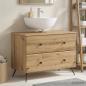 Preview: ARDEBO.de - Waschbeckenschrank BREDA Artisan-Eiche 82 x 41 x 59 cm