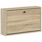 Preview: Wandmontierter Schuhschrank BREDA 71 x 17 x 43 cm Holzwerkstoff