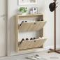 Preview: ARDEBO.de - Wandmontierter Schuhschrank BREDA 71 x 17 x 86 cm Holzwerkstoff