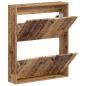Preview: Wandmontierter Schuhschrank BREDA 71 x 17 x 86 cm Holzwerkstoff