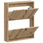 Preview: Wandmontierter Schuhschrank BREDA 71 x 17 x 86 cm Holzwerkstoff