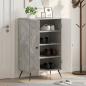 Preview: ARDEBO.de - Schuhschrank BREDA 59,5 x 39,5 x 90 cm Holzwerkstoff Betongrau