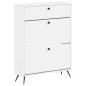 Preview: Schuhschrank BREDA 78 x 24 x 103 cm Holzwerkstoff Weiß