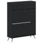 Preview: Schuhschrank BREDA 78 x 24 x 103 cm Holzwerkstoff Schwarz