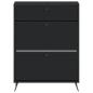 Preview: Schuhschrank BREDA 78 x 24 x 103 cm Holzwerkstoff Schwarz