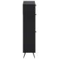 Preview: Schuhschrank BREDA 78 x 24 x 103 cm Holzwerkstoff Schwarz