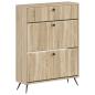 Preview: Schuhschrank BREDA 78 x 24 x 103 cm Holzwerkstoff Sonoma-Eiche