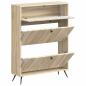 Preview: Schuhschrank BREDA 78 x 24 x 103 cm Holzwerkstoff Sonoma-Eiche