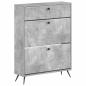 Preview: Schuhschrank BREDA 78 x 24 x 103 cm Holzwerkstoff Betongrau