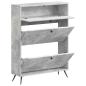 Preview: Schuhschrank BREDA 78 x 24 x 103 cm Holzwerkstoff Betongrau