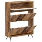 Preview: Schuhschrank BREDA 78 x 24 x 103 cm Holzwerkstoff Altholz