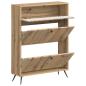 Preview: Schuhschrank BREDA 78 x 24 x 103 cm Holzwerkstoff Artisan-Eiche