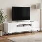 Preview: ARDEBO.de - LED-TV-Schrank Weiß Holzwerkstoff