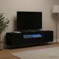 Preview: LED-TV-Schrank Schwarz Holzwerkstoff