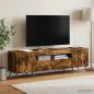 Preview: ARDEBO.de - LED-TV-Schrank Raucheiche Holzwerkstoff