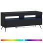 Preview: LED-TV-Schrank Schwarz Holzwerkstoff
