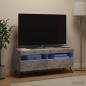 Preview: ARDEBO.de - LED-TV-Schrank Betongrau Holzwerkstoff
