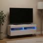 Preview: LED-TV-Schrank Hochglanz Weiß Holzwerkstoff