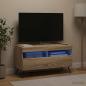 Preview: LED-TV-Schrank Sonoma-Eiche Holzwerkstoff