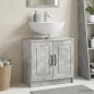Preview: ARDEBO.de - Waschbeckenschrank UTRECHT Betongrau 59,5 x 31,5 x 59 cm