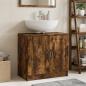 Preview: ARDEBO.de - Waschbeckenschrank UTRECHT Raucheiche 59,5 x 31,5 x 59 cm