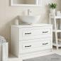 Preview: ARDEBO.de - Waschbeckenschrank UTRECHT Weiß 82 x 41 x 56 cm Holzwerkstoff