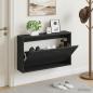 Preview: ARDEBO.de - Wandmontierter Schuhschrank UTRECHT 71 x 17 x 43 cm Schwarz