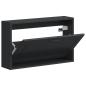 Preview: Wandmontierter Schuhschrank UTRECHT 71 x 17 x 43 cm Schwarz