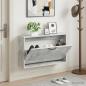 Preview: ARDEBO.de - Wandmontierter Schuhschrank UTRECHT 71 x 17 x 43 cm Betongrau