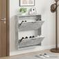 Preview: ARDEBO.de - Wandmontierter Schuhschrank UTRECHT 71 x 17 x 86 cm Betongrau