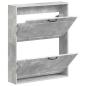 Preview: Wandmontierter Schuhschrank UTRECHT 71 x 17 x 86 cm Betongrau