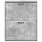 Preview: Wandmontierter Schuhschrank UTRECHT 71 x 17 x 86 cm Betongrau