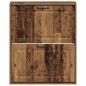 Preview: Wandmontierter Schuhschrank UTRECHT 71 x 17 x 86 cm Altholz