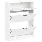 Preview: Schuhschrank UTRECHT 78 x 24 x 100 cm Holzwerkstoff Weiß