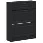 Preview: Schuhschrank UTRECHT 78 x 24 x 100 cm Holzwerkstoff Schwarz