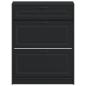 Preview: Schuhschrank UTRECHT 78 x 24 x 100 cm Holzwerkstoff Schwarz