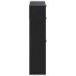 Preview: Schuhschrank UTRECHT 78 x 24 x 100 cm Holzwerkstoff Schwarz