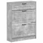 Preview: Schuhschrank UTRECHT 78 x 24 x 100 cm Holzwerkstoff Betongrau
