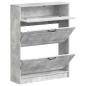Preview: Schuhschrank UTRECHT 78 x 24 x 100 cm Holzwerkstoff Betongrau
