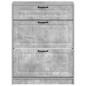 Preview: Schuhschrank UTRECHT 78 x 24 x 100 cm Holzwerkstoff Betongrau